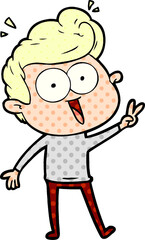 Fototapeta premium cartoon staring man