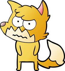 cartoon annoyed fox