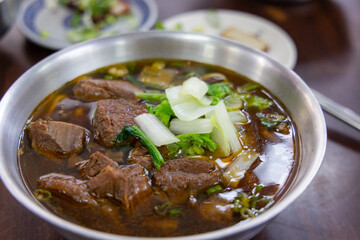 Taiwan braised beef noodle soup