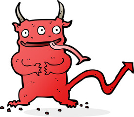 cartoon little demon