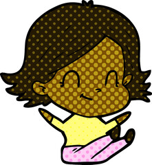 cartoon friendly girl