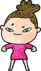 cartoon woman