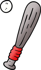 cartoon doodle baseball bat