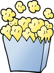 cartoon doodle popcorn