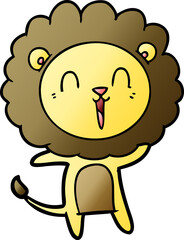 laughing lion cartoon
