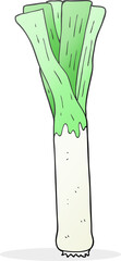 freehand drawn cartoon leek