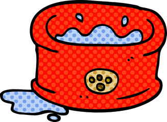 cartoon doodle pet bowl