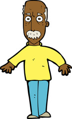 Fototapeta premium cartoon annoyed old man