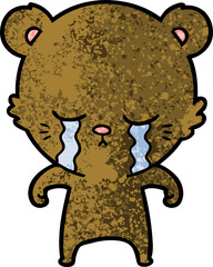 crying cartoon bear