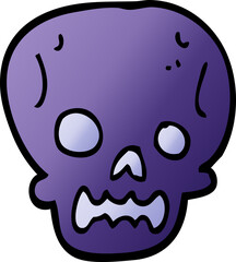 cartoon doodle halloween skull