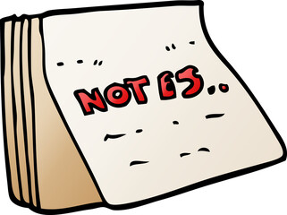 cartoon doodle note pad