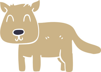 cartoon doodle calm dog