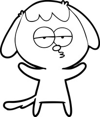 cartoon bored dog