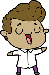 happy cartoon man