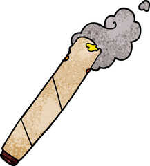cartoon doodle rolled cigarette