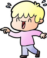 cartoon laughing boy