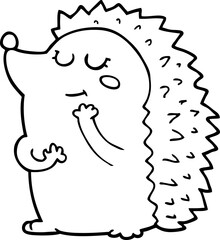 cute cartoon hedgehog