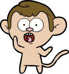 cartoon shocked monkey