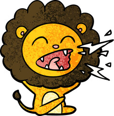 cartoon roaring lion