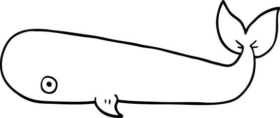 line drawing cartoon whale © lineartestpilot