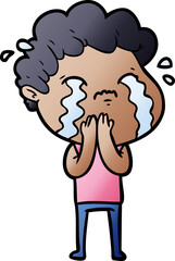 cartoon man crying