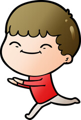 Obraz premium cartoon happy boy