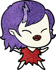 cartoon laughing vampire girl