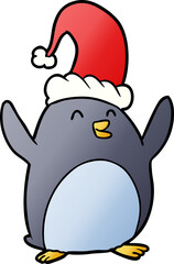 happy christmas penguin
