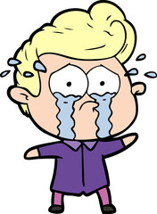 cartoon crying man