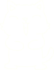 Happy Cat Chalk Drawing