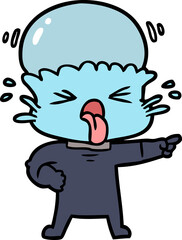 disgusted cartoon alien