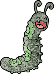 funny cartoon caterpillar