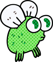 comic book style quirky cartoon fly