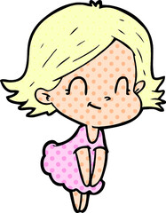 cartoon friendly girl