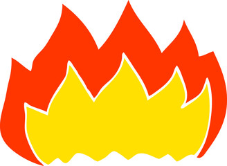 cartoon doodle hot flame