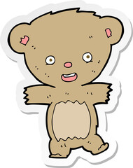 Obraz na płótnie Canvas sticker of a cartoon teddy bear