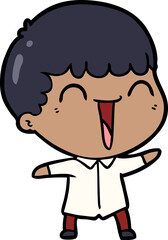 Obraz premium cartoon happy man