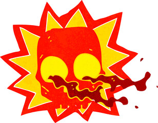 cartoon halloween skull symbol