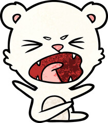 Obraz premium angry polar bear cartoon