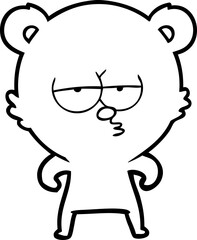 bored polar bear cartoon