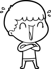 laughing cartoon man