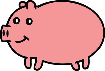 cute cartoon of a pig