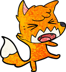 angry cartoon fox