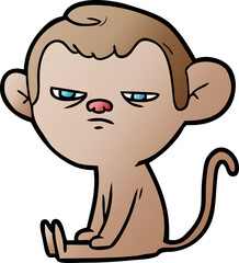 cartoon annoyed monkey