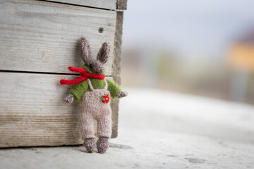 Bunny toy knitted