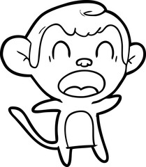 shouting cartoon monkey