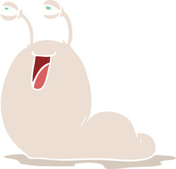 gross flat color style cartoon slug