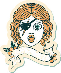 Retro Tattoo Style human rogue character face