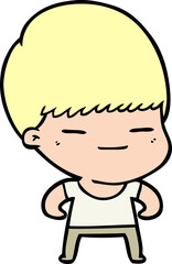 cartoon smug boy