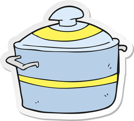 sticker of a cartoon cooking pot